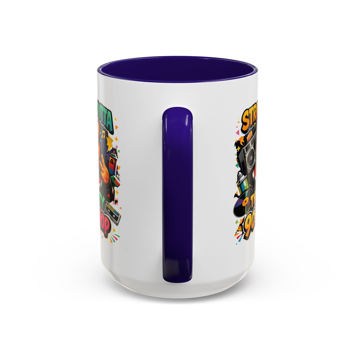 Straight Outta Meow The Kitty 90s Hip Hop Mug | Color Accent