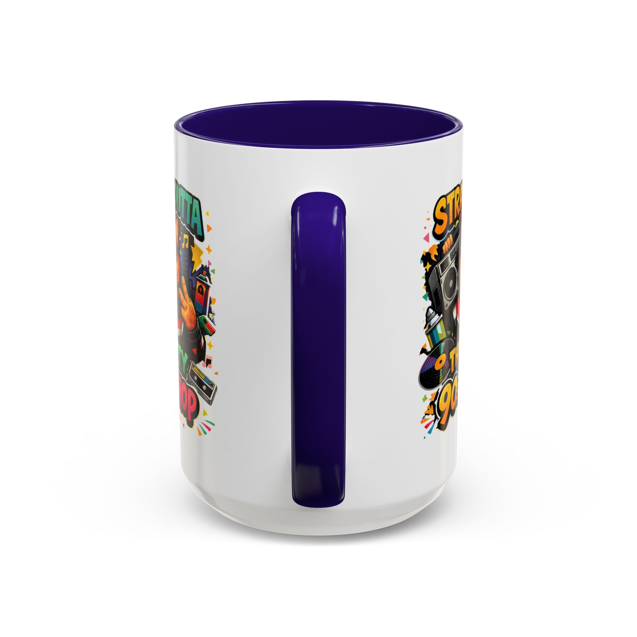 Straight Outta Meow The Kitty 90s Hip Hop Mug | Color Accent