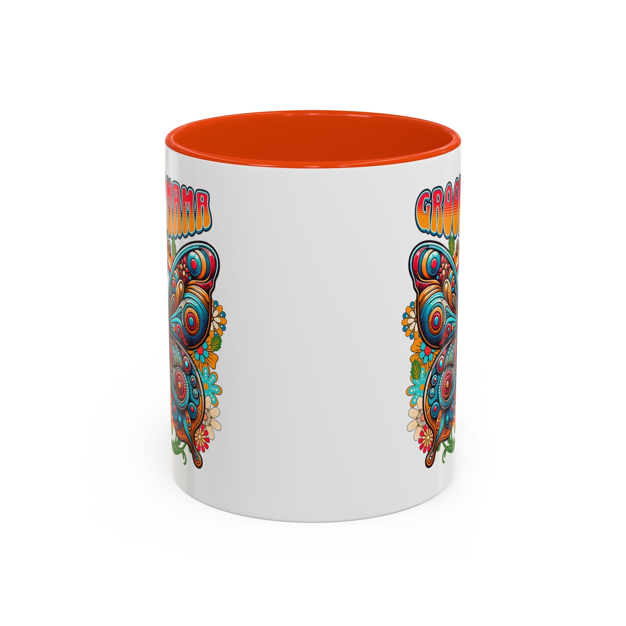 Groovy Mama Butterfly Mug | Retro Psychedelic Floral Design