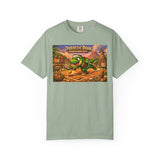 Jurassic Dink Pickleball Dinosaur Arcade Poster T-Shirt | Retro Video Game Shirt