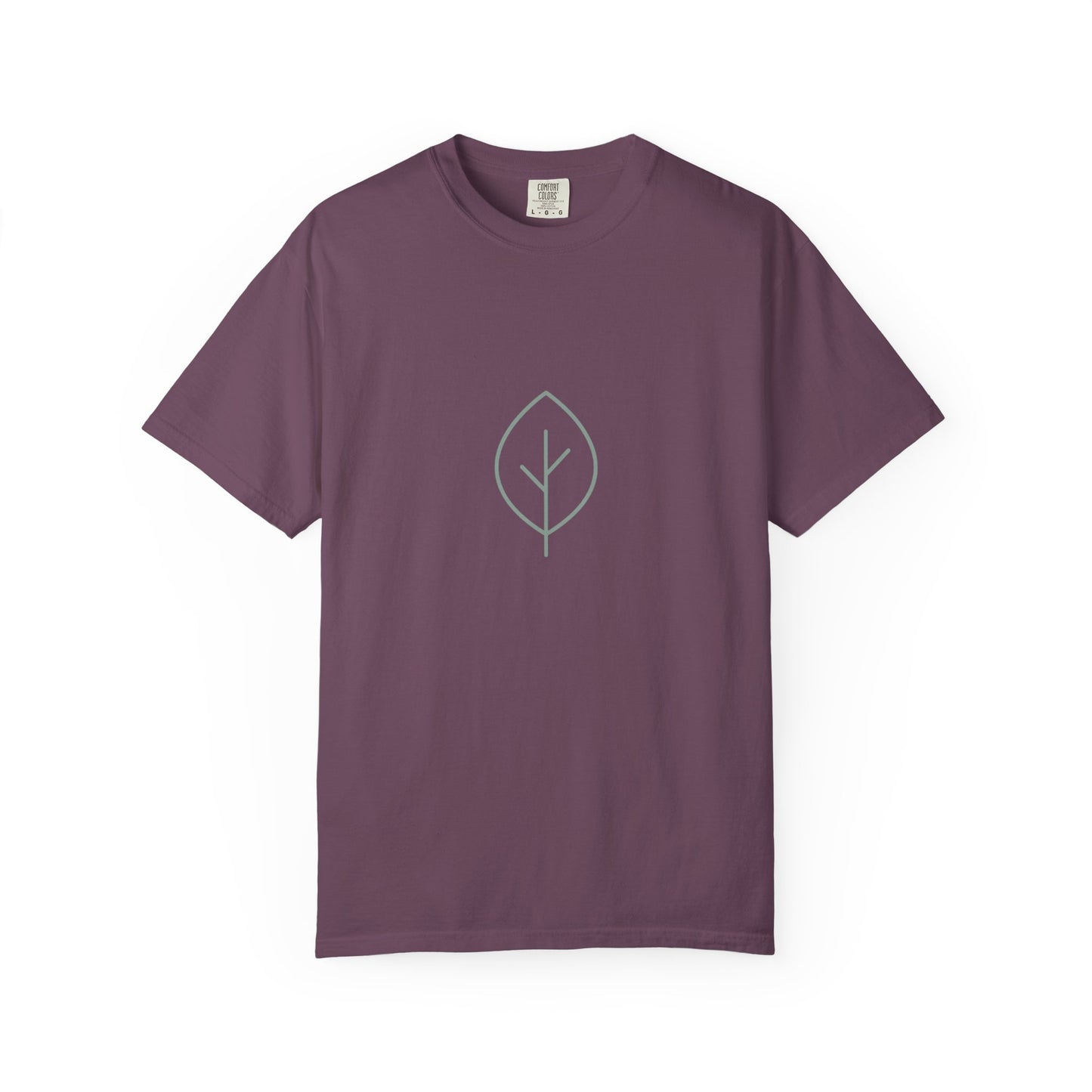 Minimal Green Leaf icon T-Shirt | Eco Nature Graphic Tee