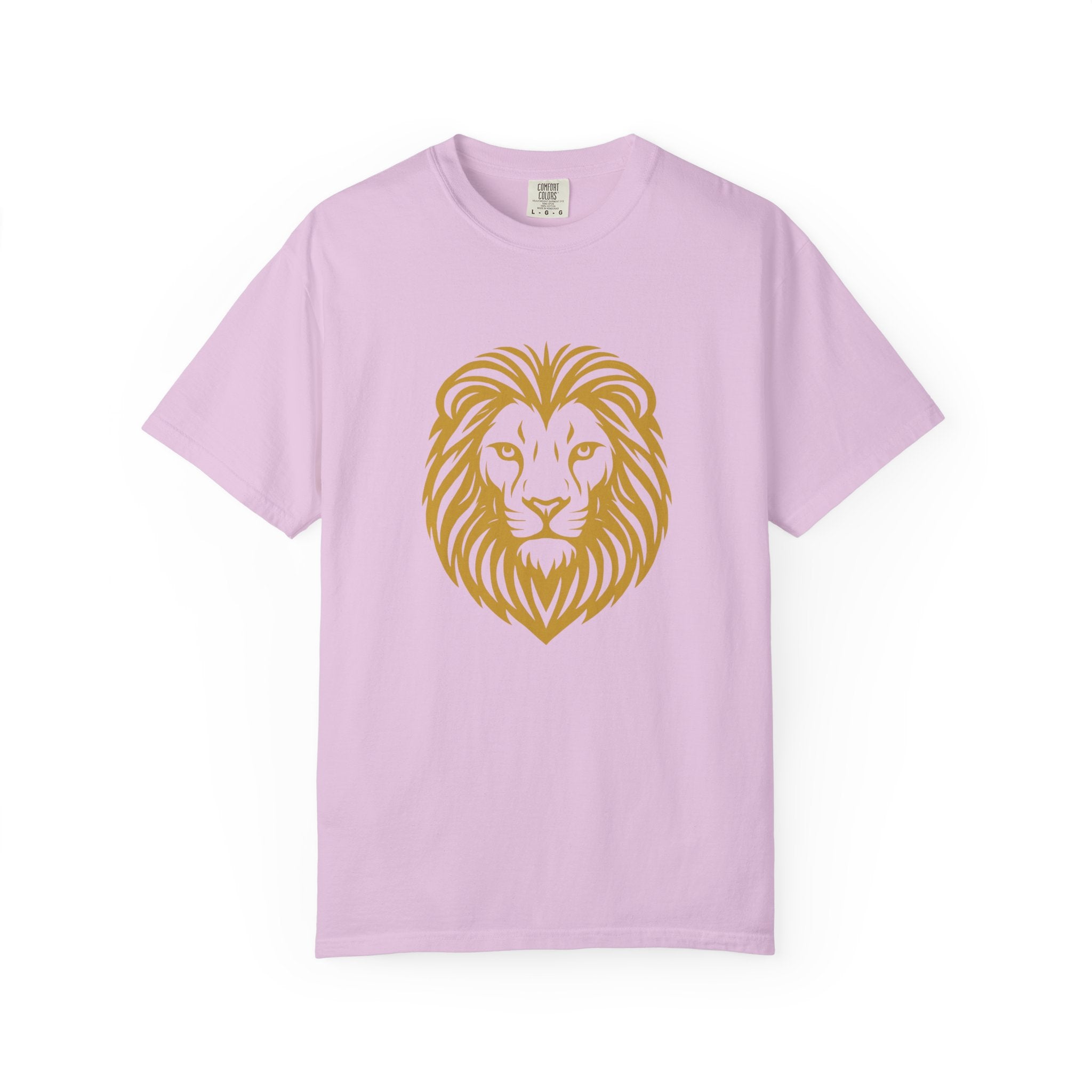 Golden Lion Head T-shirt | Minimal Animal Graphic Tee