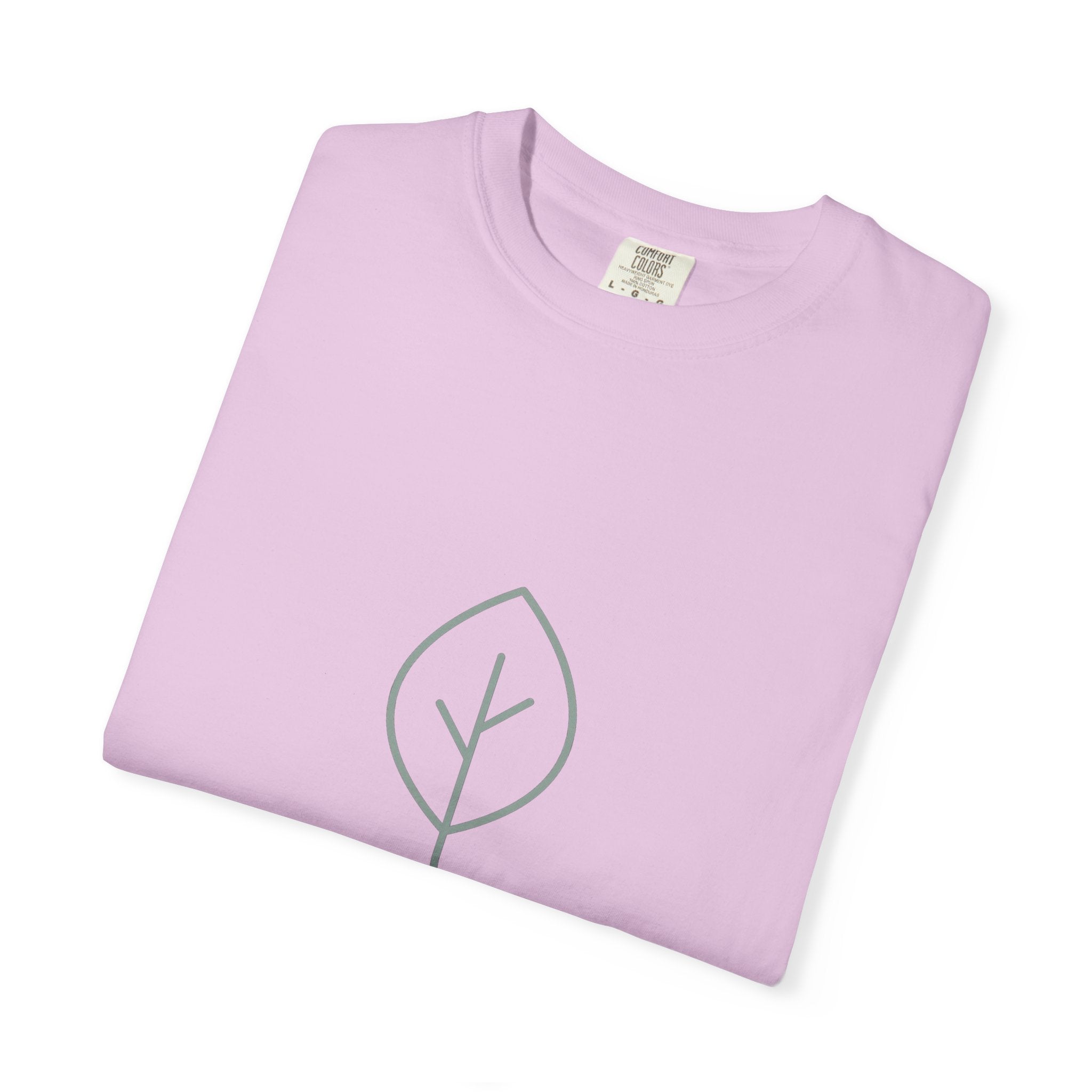 Minimal Green Leaf icon T-Shirt | Eco Nature Graphic Tee