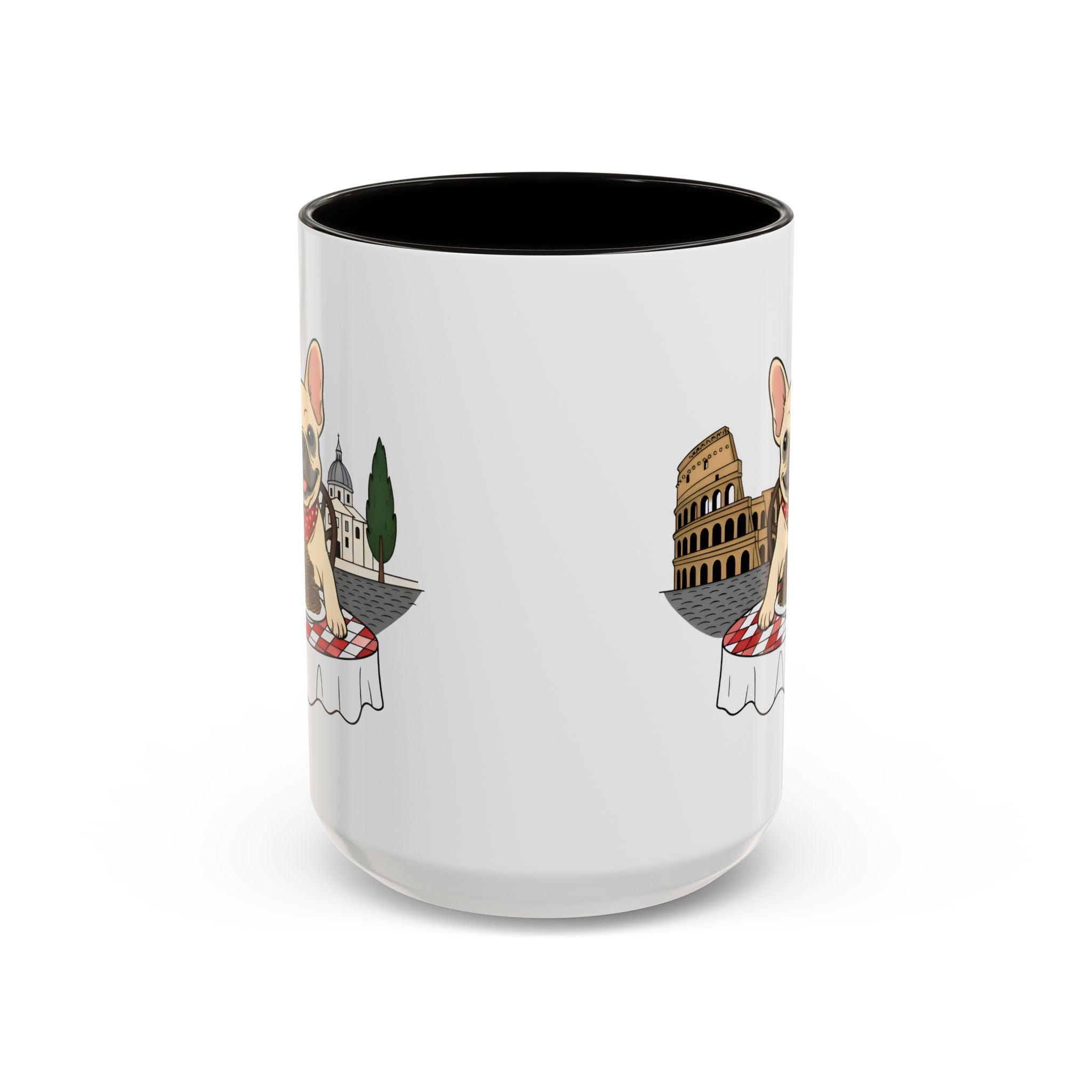 French Bulldog Pasta in Rome Mug | Ceramic Coffee Cup