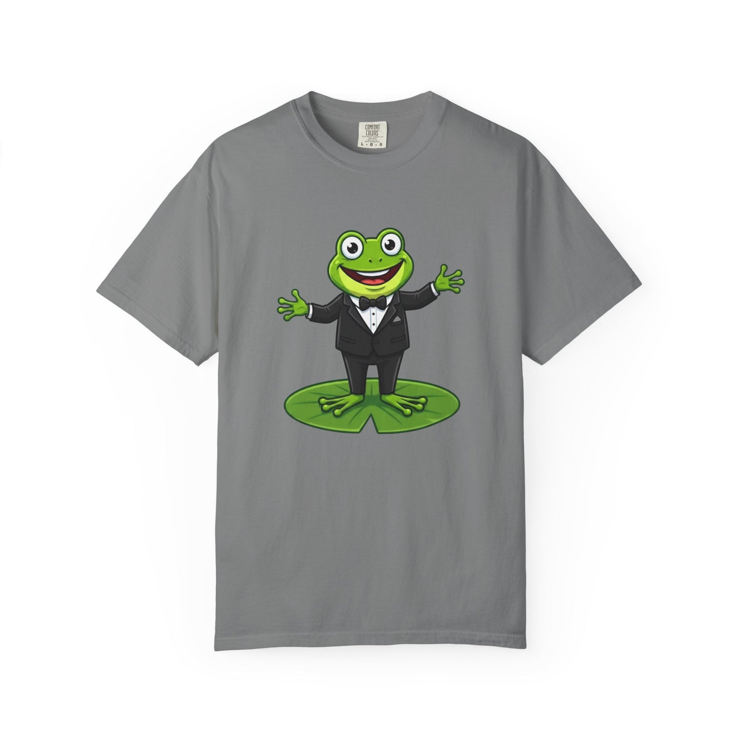 Funny Tuxedo Frog T-shirt | Frog on Lily Pad Amphibian Design