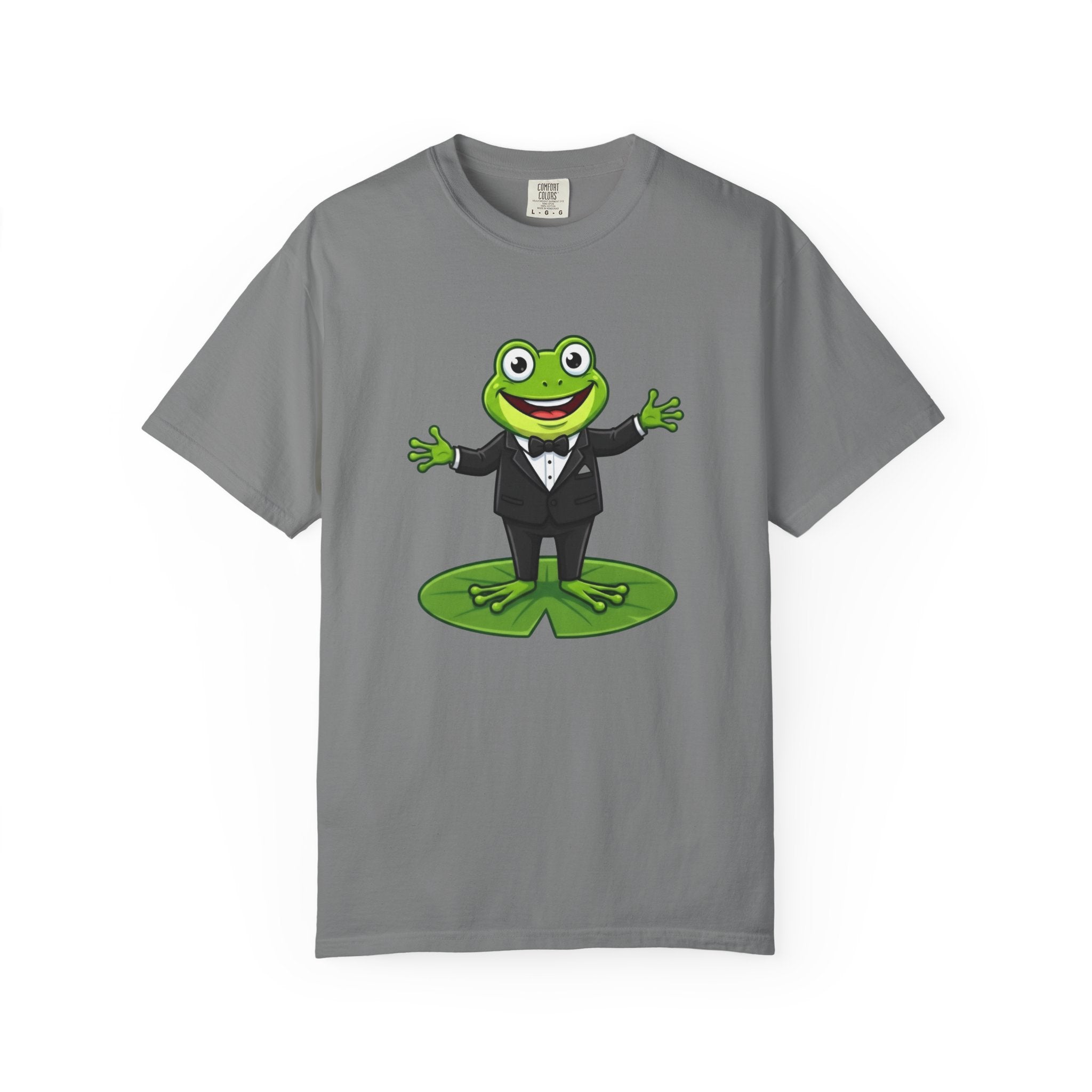 Funny Tuxedo Frog T-shirt | Frog on Lily Pad Amphibian Design