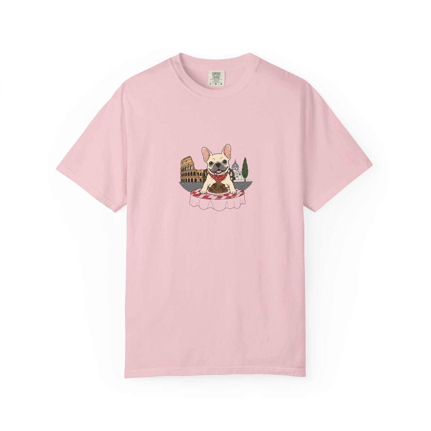 French Bulldog Chef T-shirt | Cute Dog Cooking Illustration, Bistro Theme