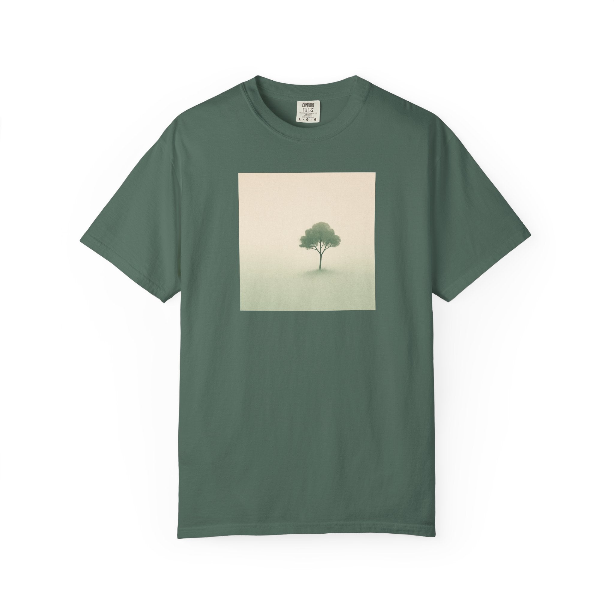 Solitary Tree Minimalist Artwork T-Shirt | Nature Square Print