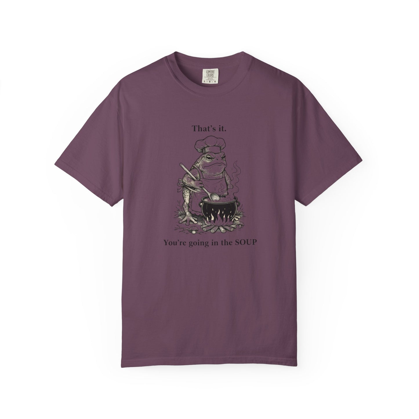 Funny Chef Frog Soup T-shirt | Toad Cooking Quote Tee