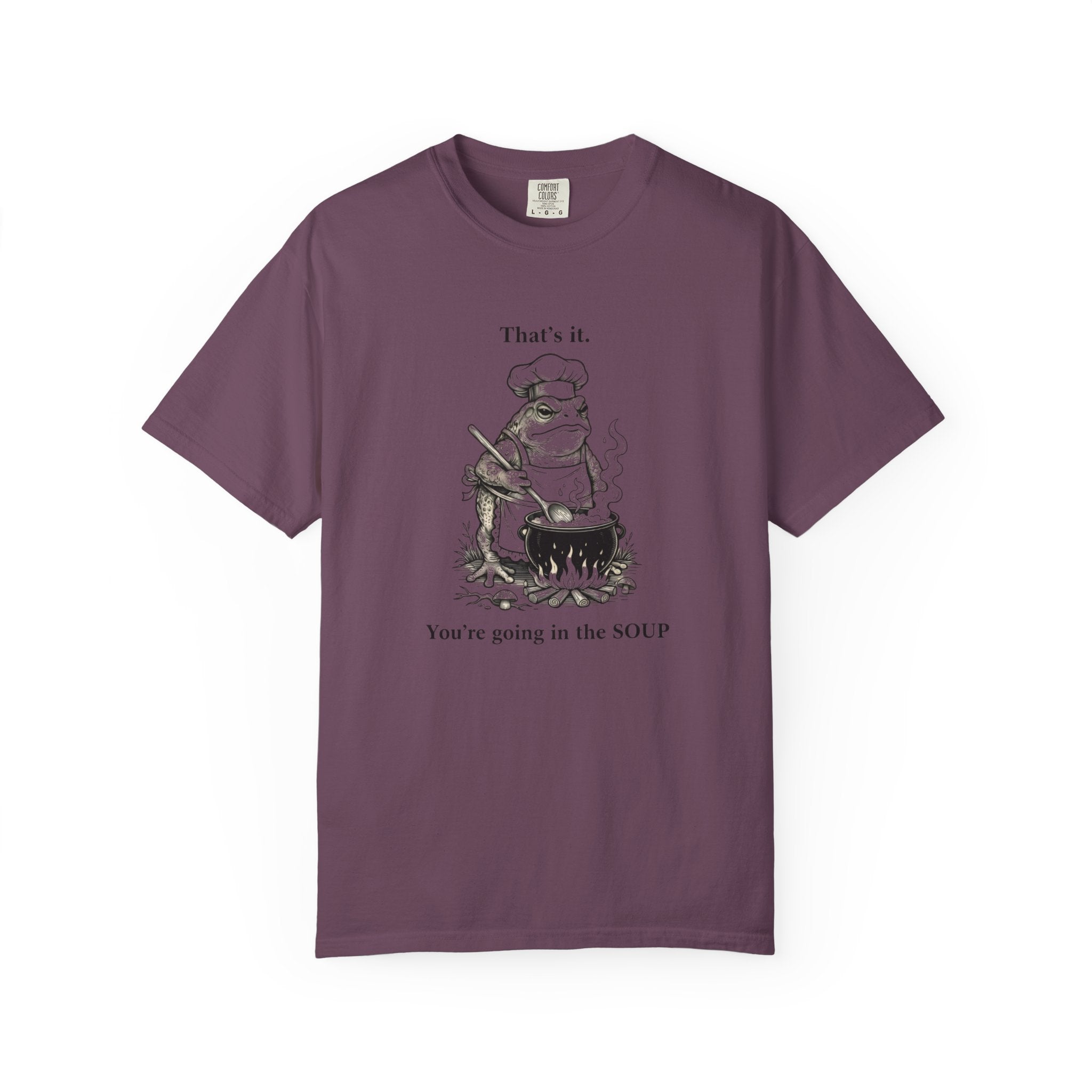 Funny Chef Frog Soup T-shirt | Toad Cooking Quote Tee