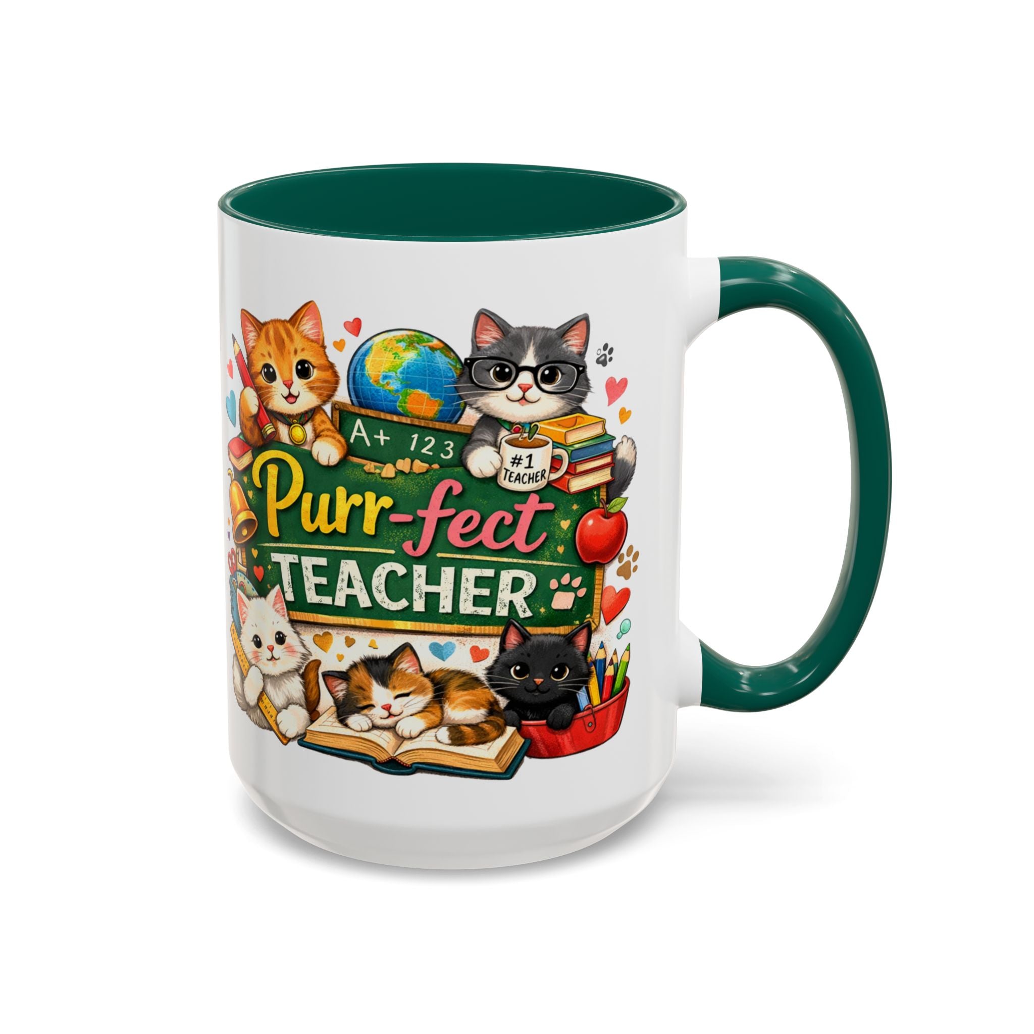 Purr-fect Teacher Mug | Cat Classroom Design, 11oz or 15oz