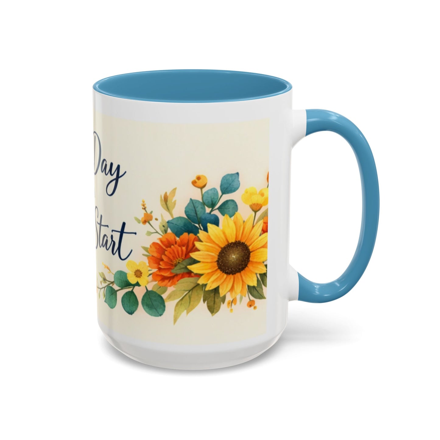 Every Day Is A Fresh Start mug | Floral sunflower coffee mug