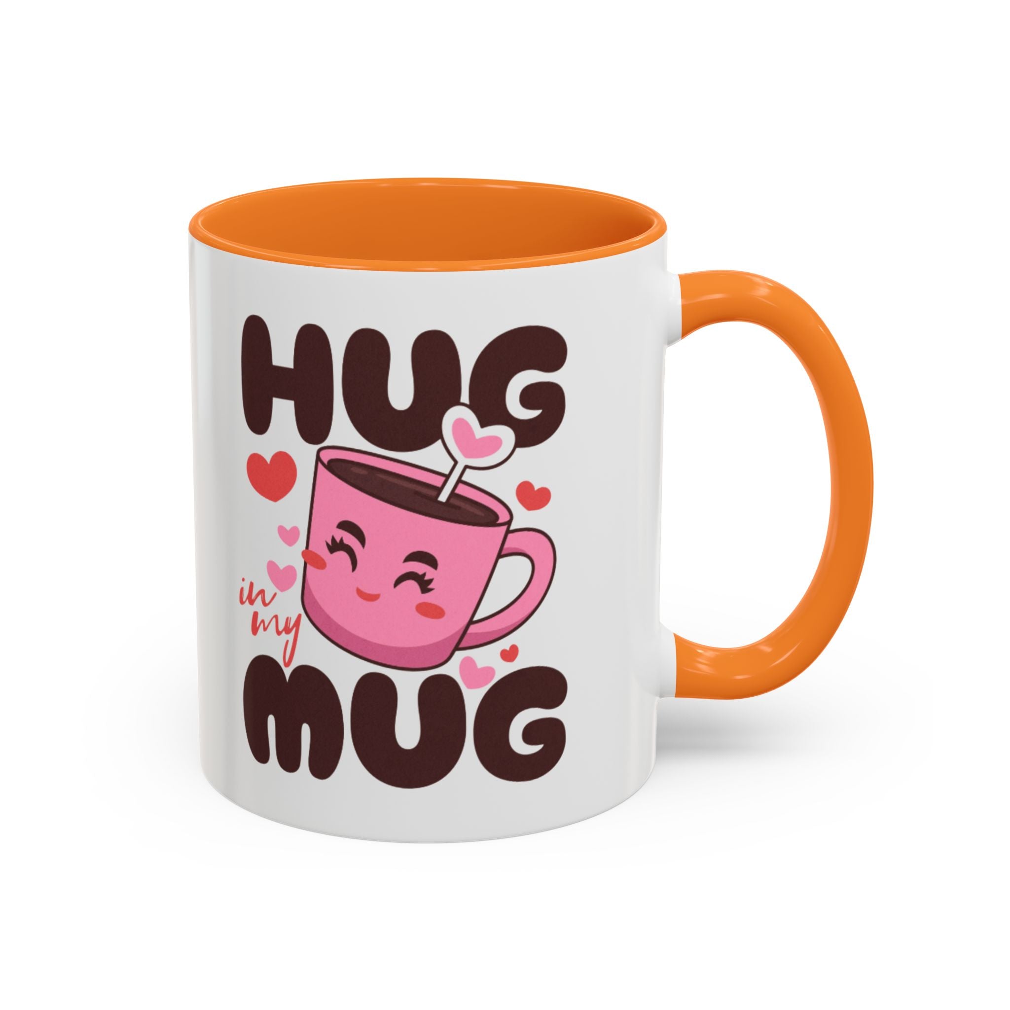 Hug in My Mug Mug | Cute Pink Cup, Heart Coffee Design
