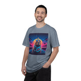 Retro Vaporwave Capybara with Sunglasses T-shirt | Neon Sunset Palm Trees