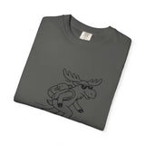 Skateboarding Moose T-shirt | Skateboard Cartoon Graphic Tee