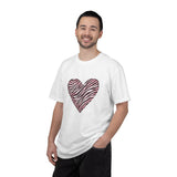 Pink Heart Zebra T-shirt | Romantic Zebra Heart Design