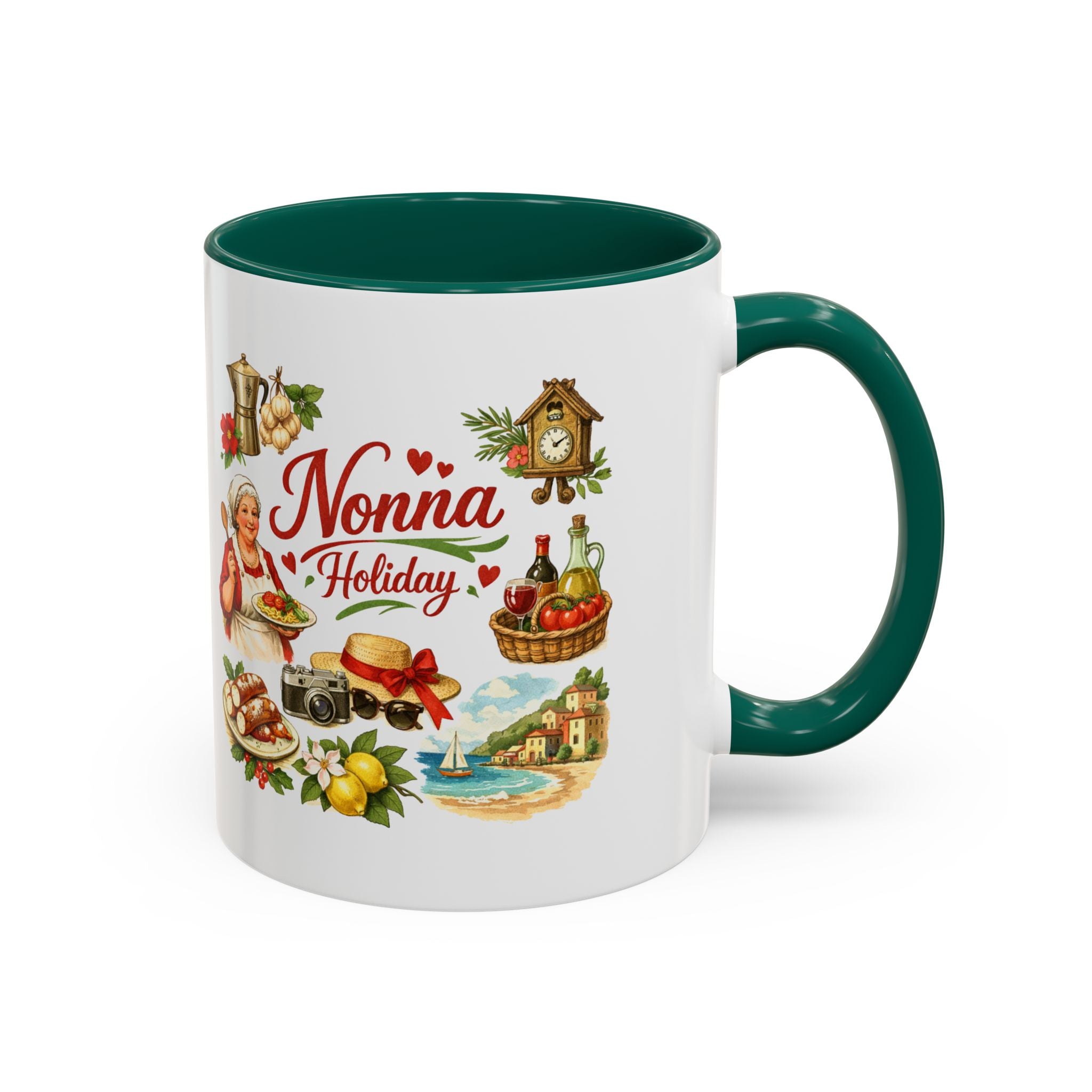 Nonna Holiday mug | Italian grandma kitchen design, vintage food icons