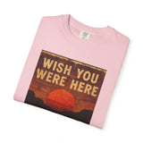 Wish You Were Here Sunset T-shirt | Vintage Sunset Graphic