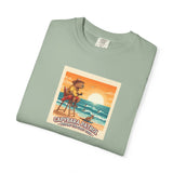 Capybara Patrol Sunset Surfing Capybara T-Shirt | Retro Beach Vibes