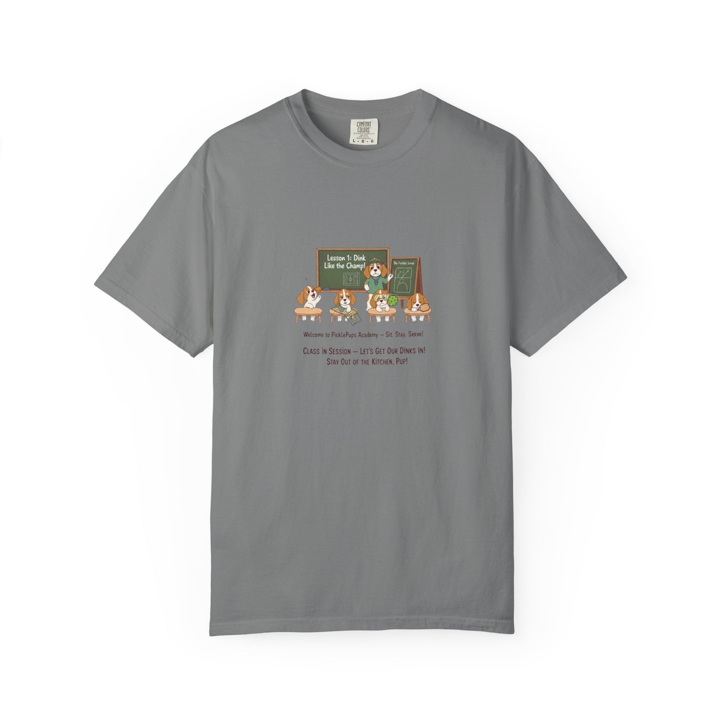 Beagle Pickleball Classroom Cartoon T-shirt | Dog Teacher Paw School Design