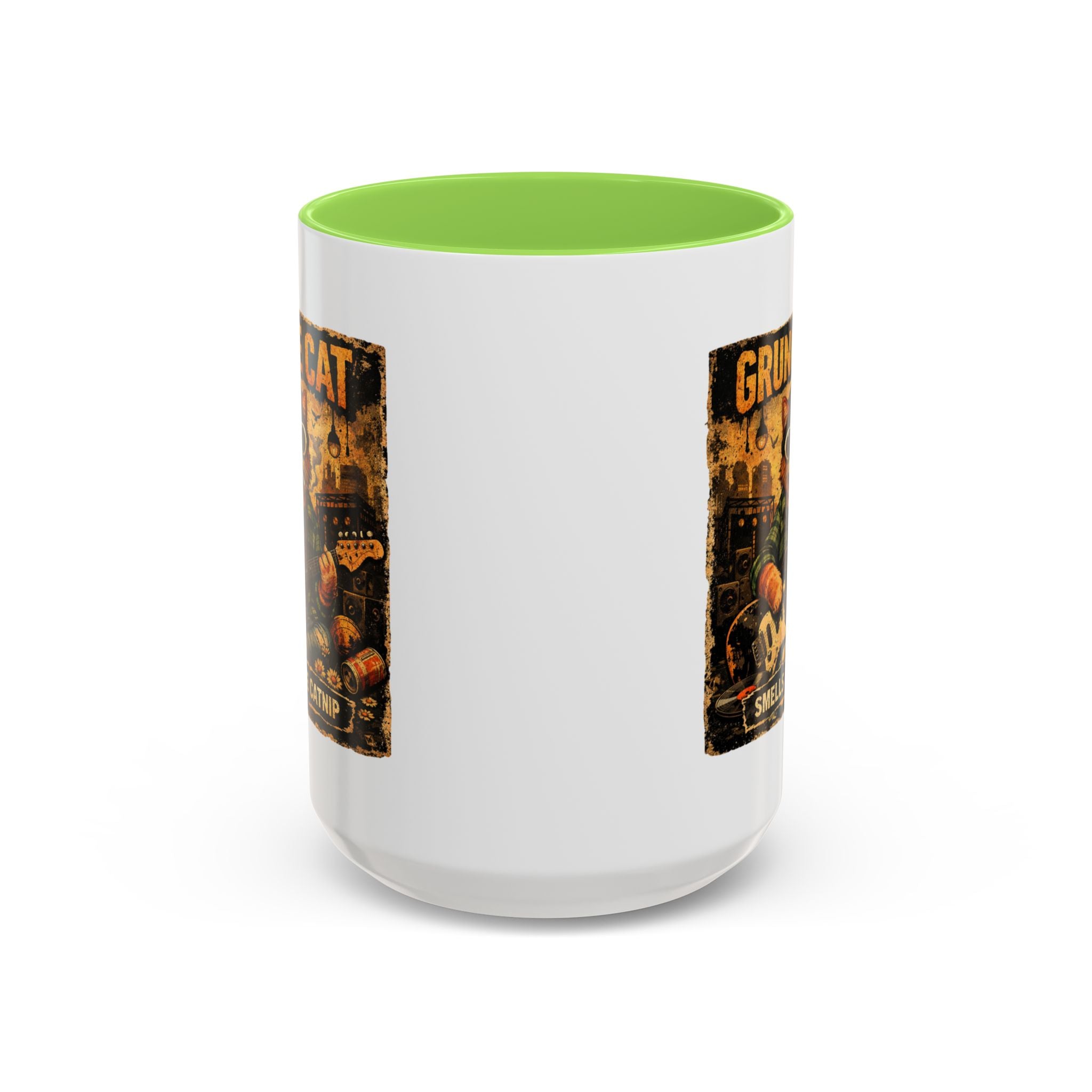 Grunge Cat Smells Like Catnip Mug | Ceramic Coffee Cup