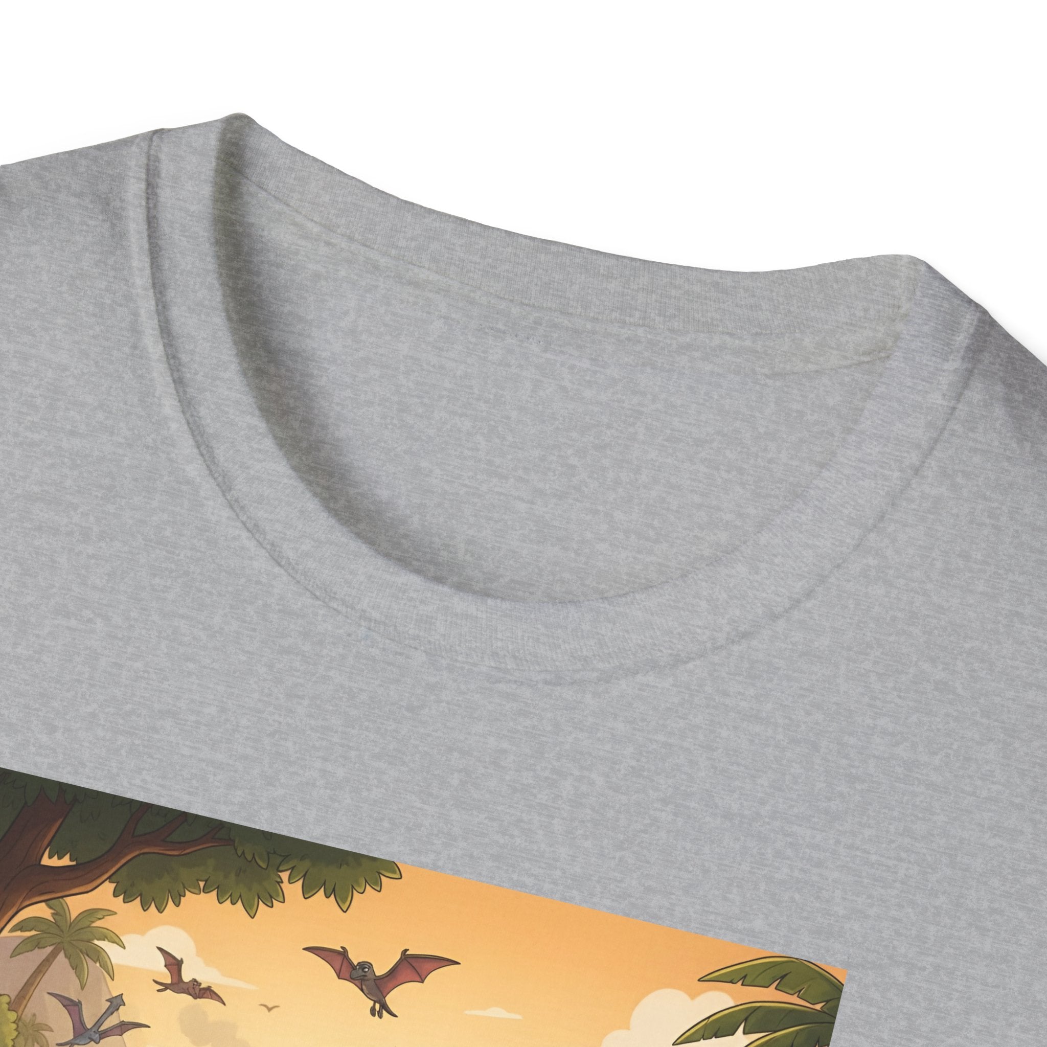 Jurassic Pickleball Club | Retro Tropical Dino Illustration T-Shirt