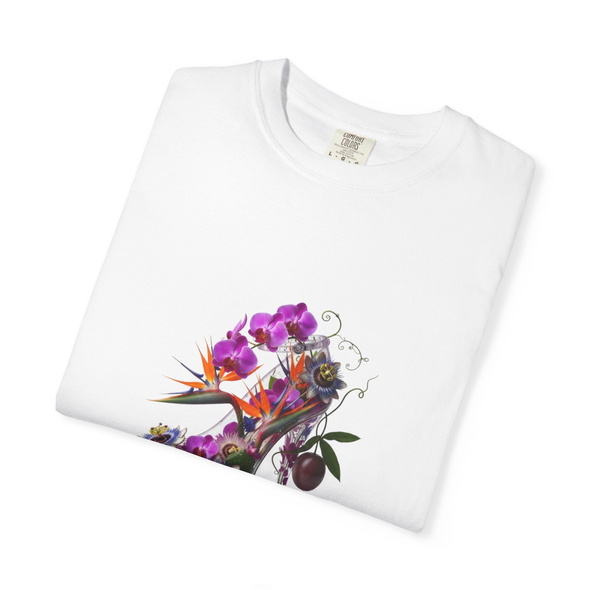 Floral High Heel Shoe T-shirt | Botanical Stiletto Graphic
