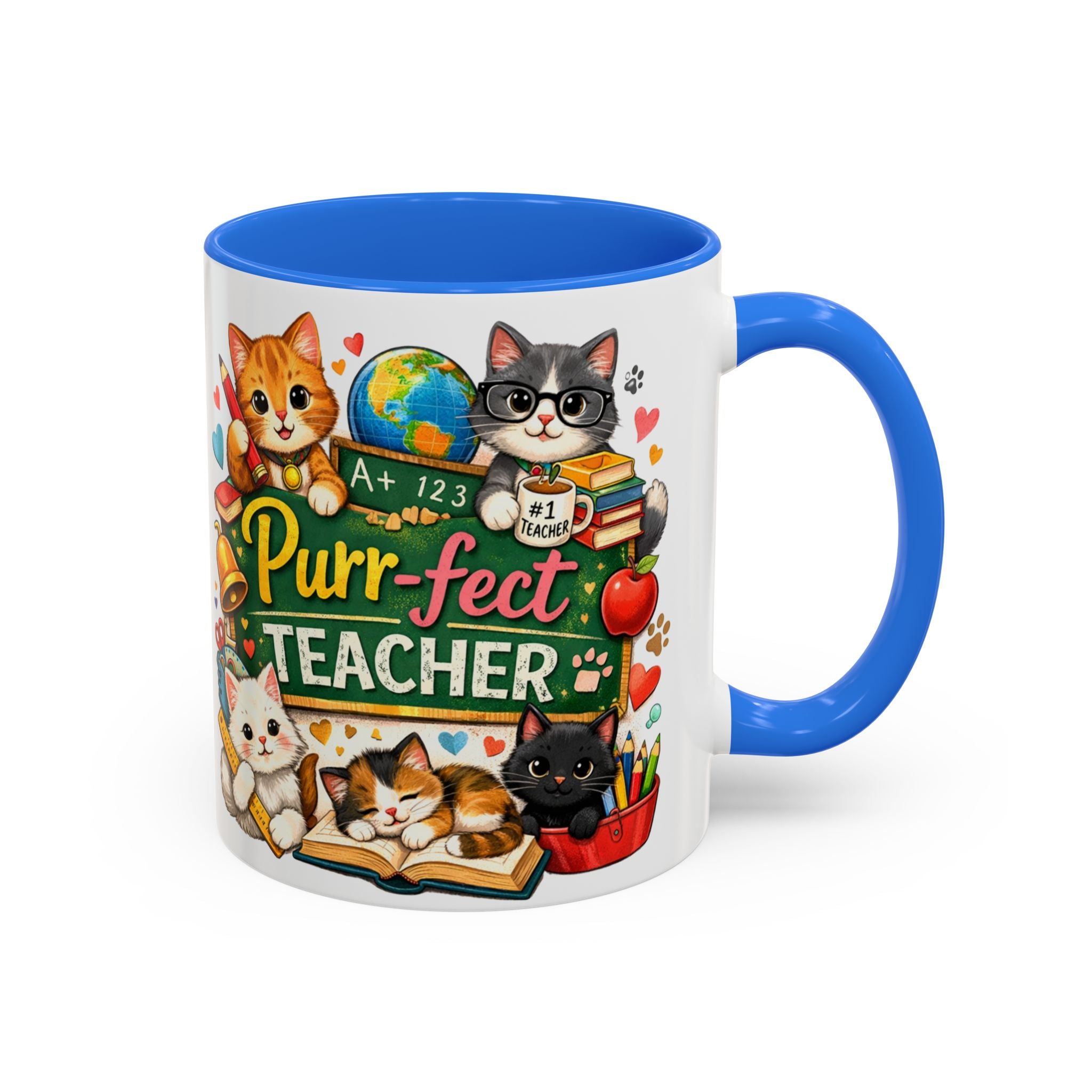 Purr-fect Teacher Mug | Cat Classroom Design, 11oz or 15oz