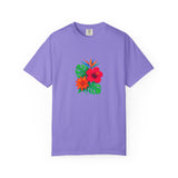 Tropical Hibiscus Floral Tee | Monstera Leaves, Bird of Paradise