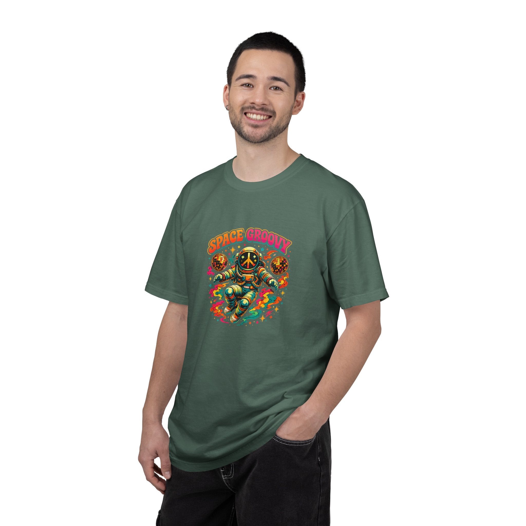 Space Groovy Astronaut T-shirt | Retro Psychedelic Space Art