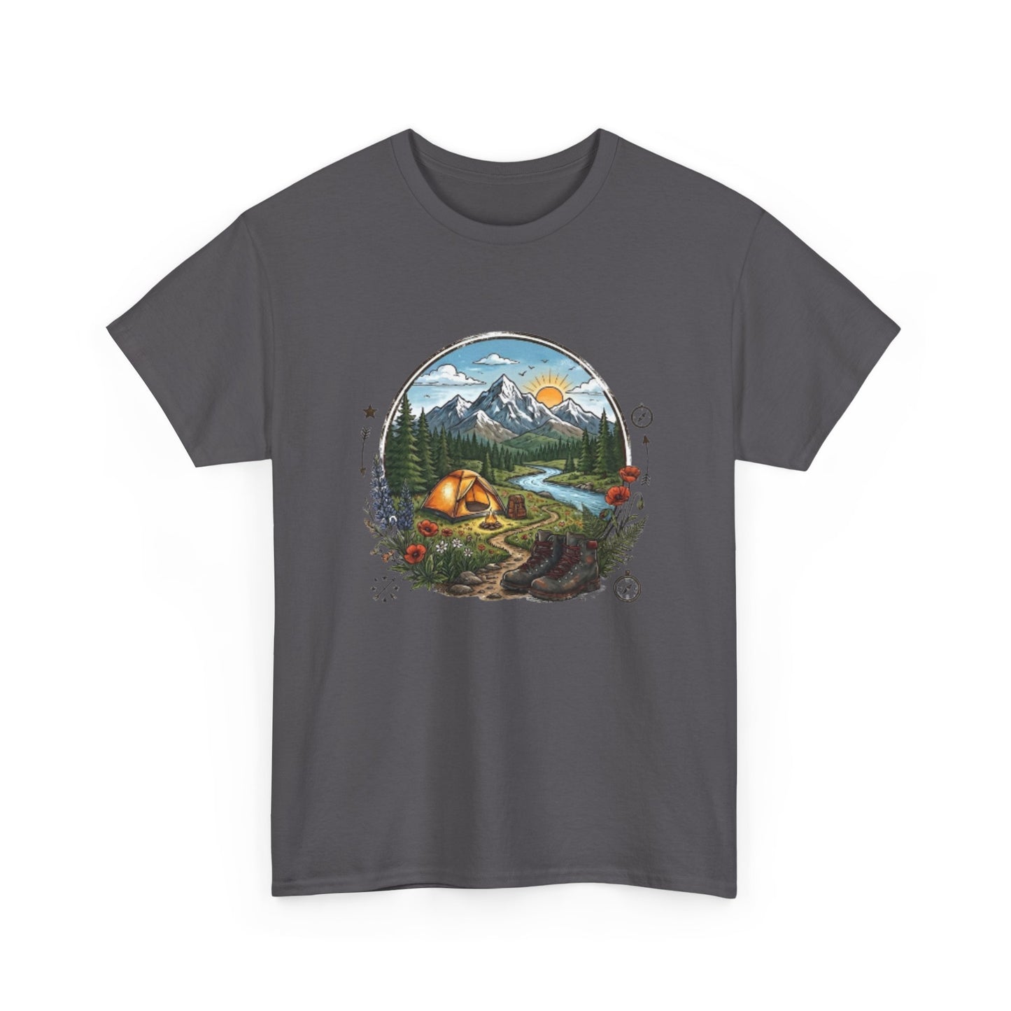 Mountain Camping Adventure T-Shirt | Outdoor Nature Hiking Tee | Wilderness Tent Graphic Shirt | Gift for Hiker Camper |