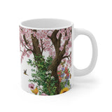 Cherry Blossom Tree Mug | Spring Flowers, Hummingbirds, Butterflies