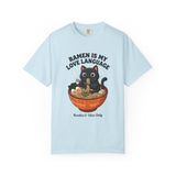 Ramen Is My Love Language T-shirt | Cat in Ramen Bowl Noodles Vibes Tee