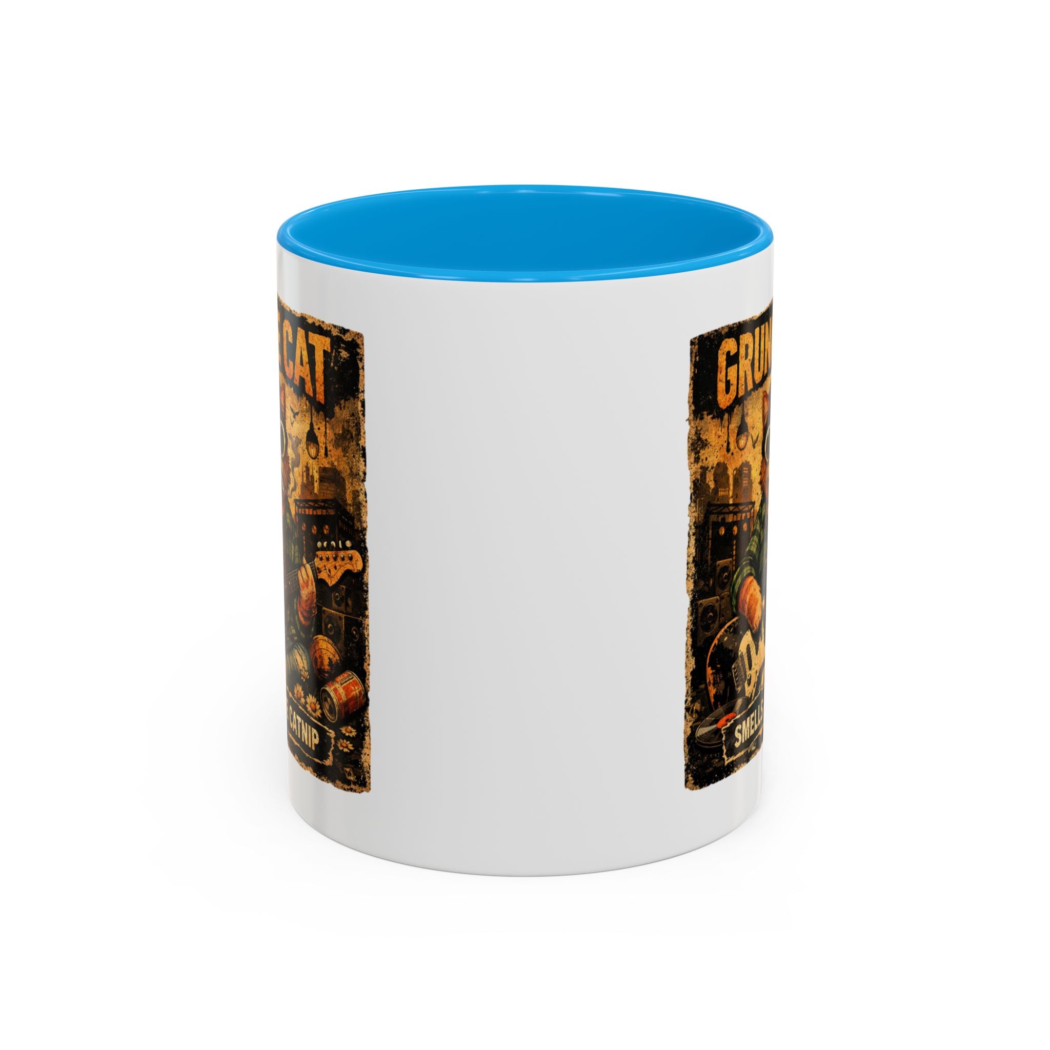 Grunge Cat Smells Like Catnip Mug | Ceramic Coffee Cup