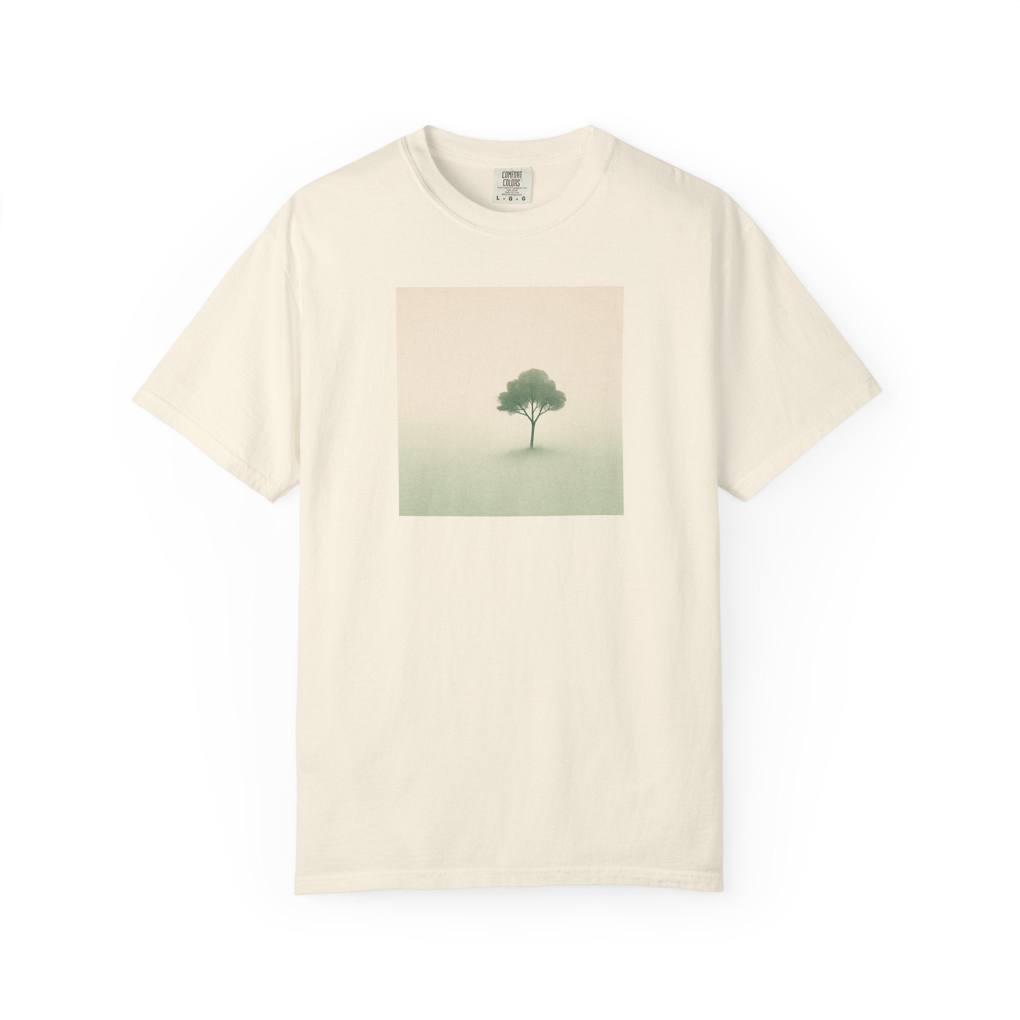 Solitary Tree Minimalist Artwork T-Shirt | Nature Square Print