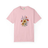 Sunflower and Wildflower Bouquet T-Shirt | Floral Botanical Garden Tee