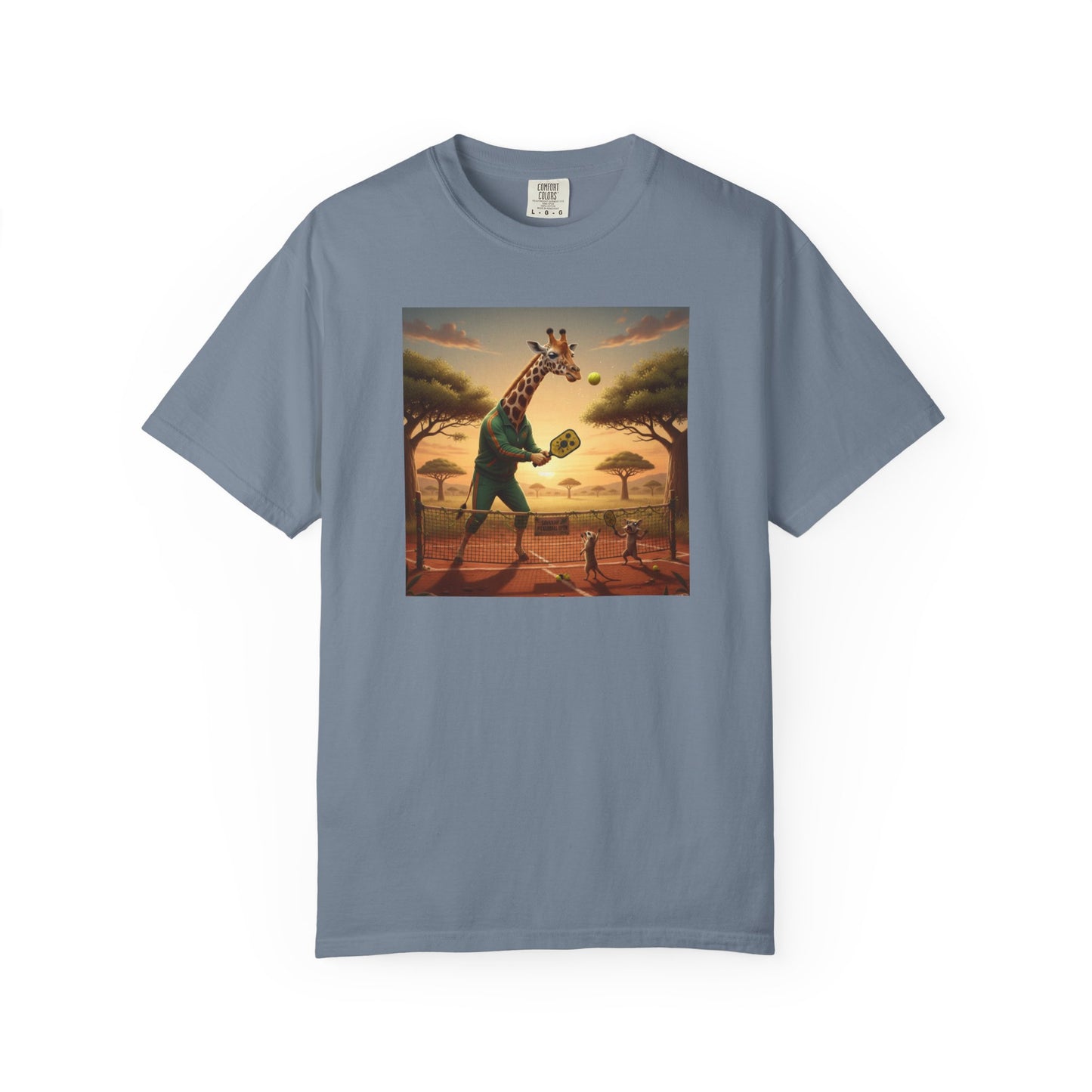 Long-Neck Larry  Pickleballer Unisex Garment-Dyed T-shirt