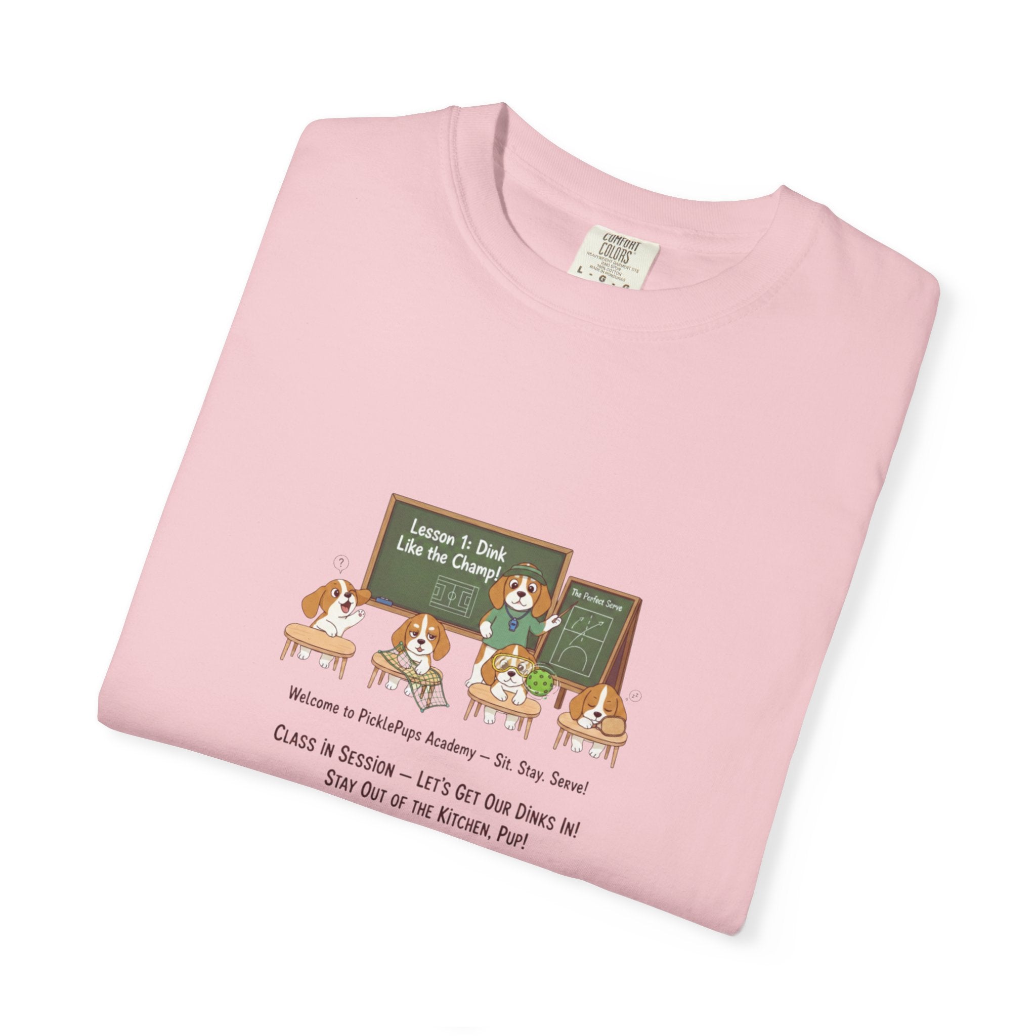 Beagle Pickleball Classroom Cartoon T-shirt | Dog Teacher Paw School Design