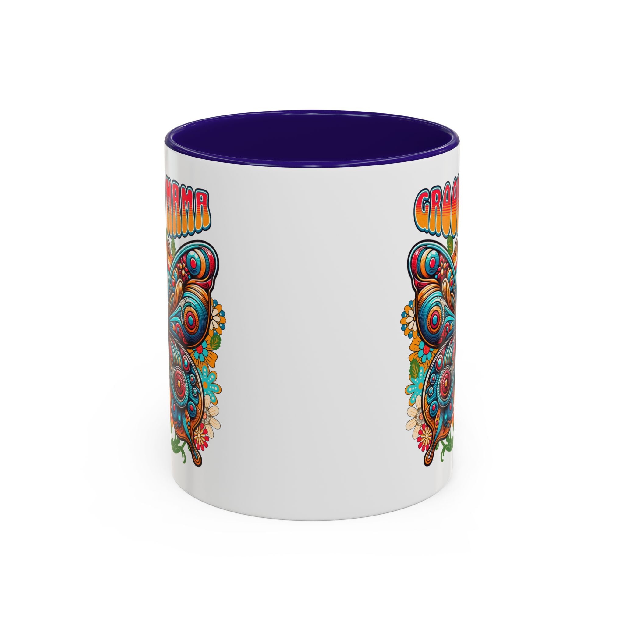 Groovy Mama Butterfly Mug | Retro Psychedelic Floral Design
