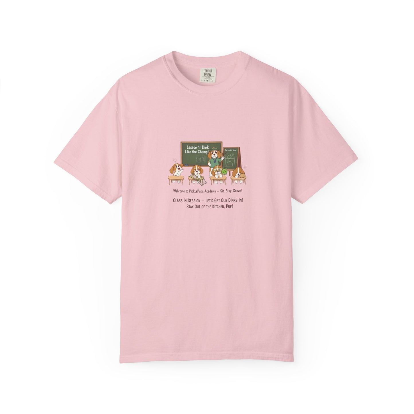 Beagle Pickleball Classroom Cartoon T-shirt | Dog Teacher Paw School Design
