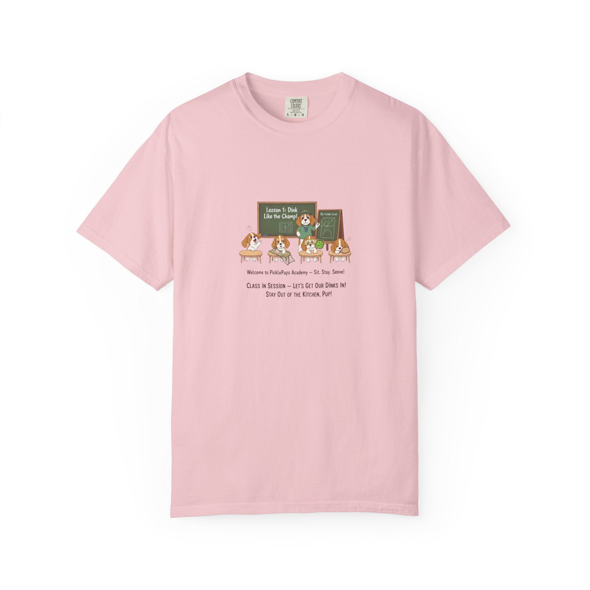 Beagle Pickleball Classroom Cartoon T-shirt | Dog Teacher Paw School Design