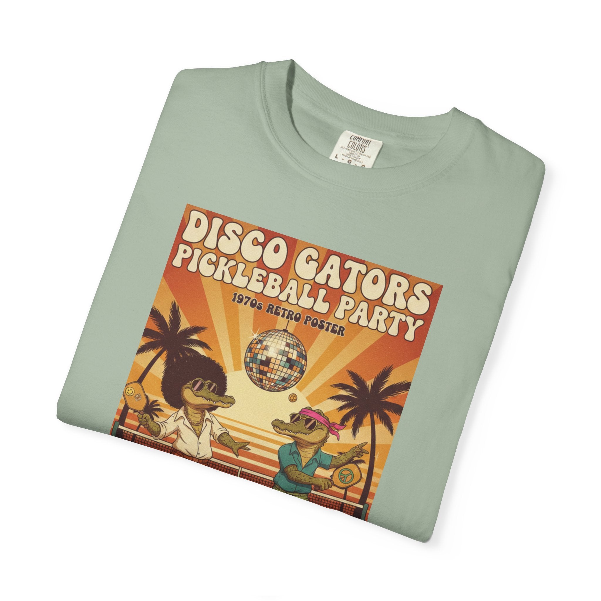 Disco Gators Pickleball Party T-shirt | Retro Beach Players, Let's Get Picklin'