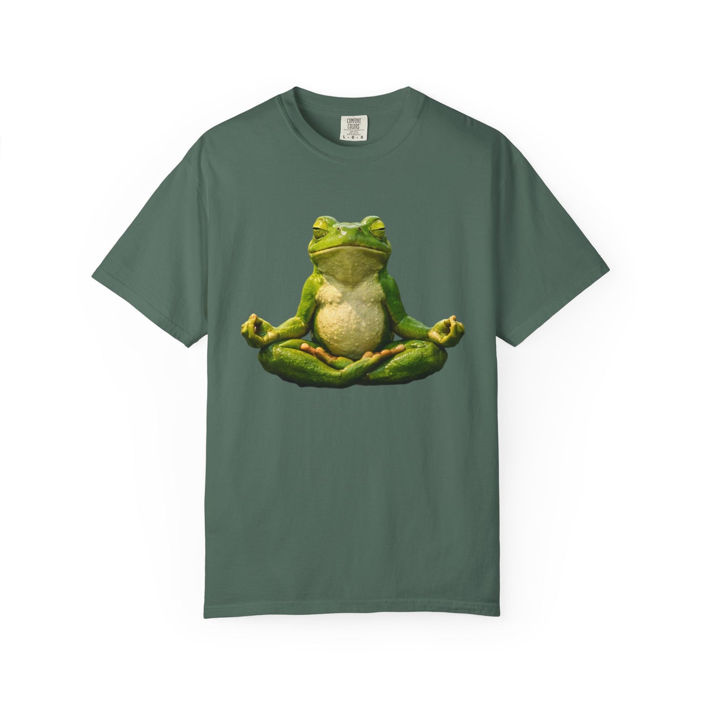 Meditating Frog T-shirt | Zen Yoga Frog Illustration, Relaxation Tee