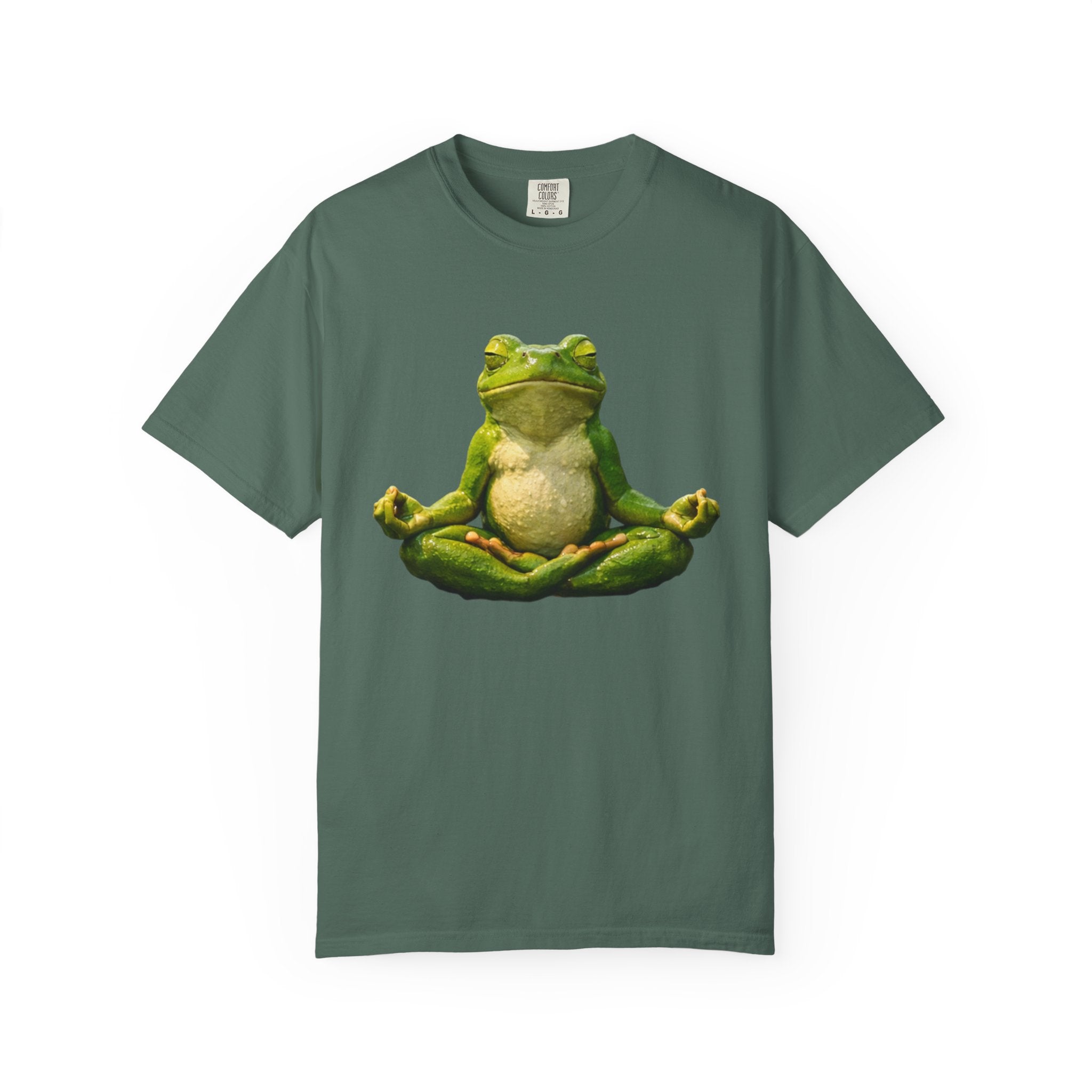 Meditating Frog T-shirt | Zen Yoga Frog Illustration, Relaxation Tee