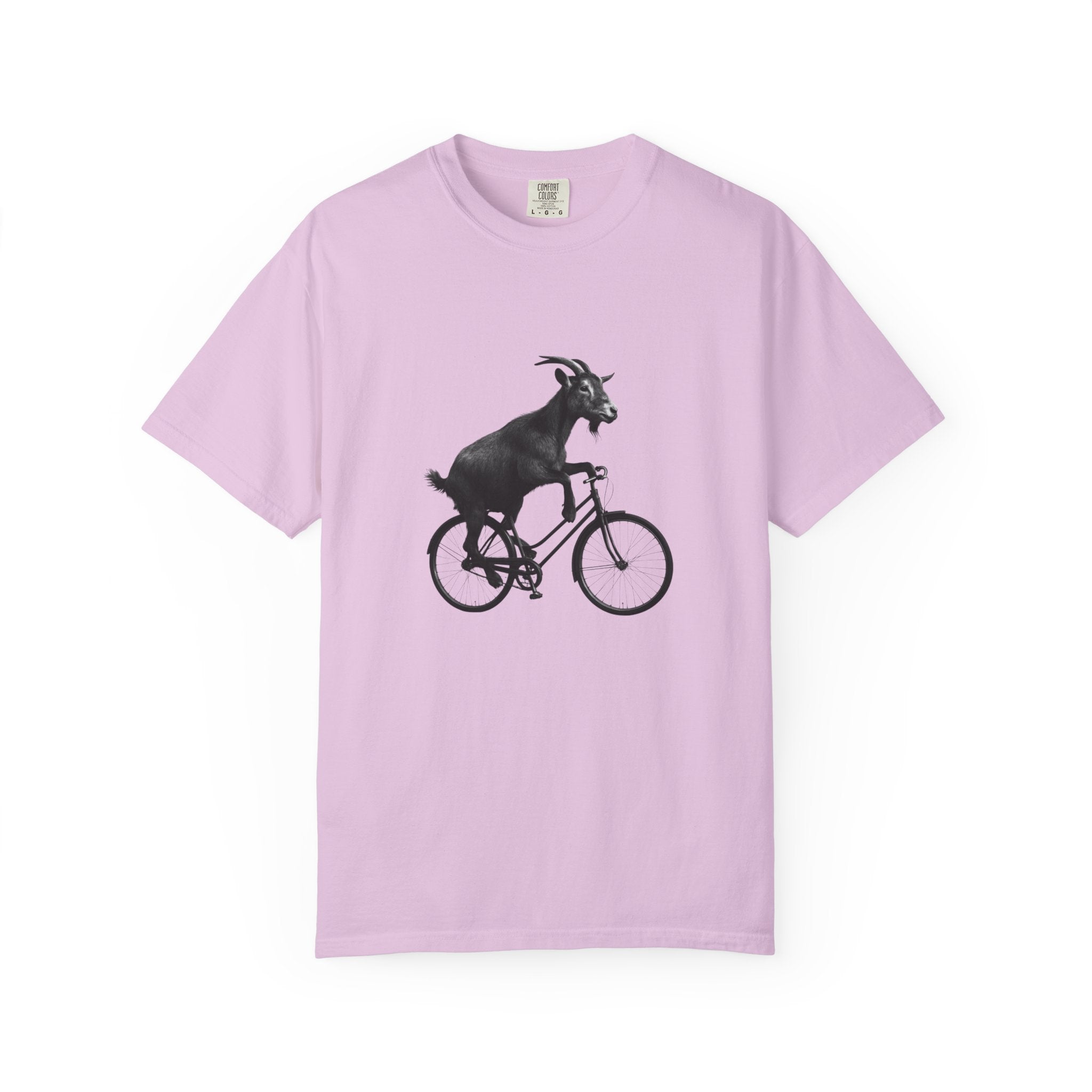 Goat Riding Bicycle T-shirt | Funny Animal Bike Tee