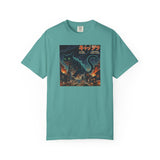 Giant Neon Cat Rampage T-Shirt | Retro City Kaiju Artwork