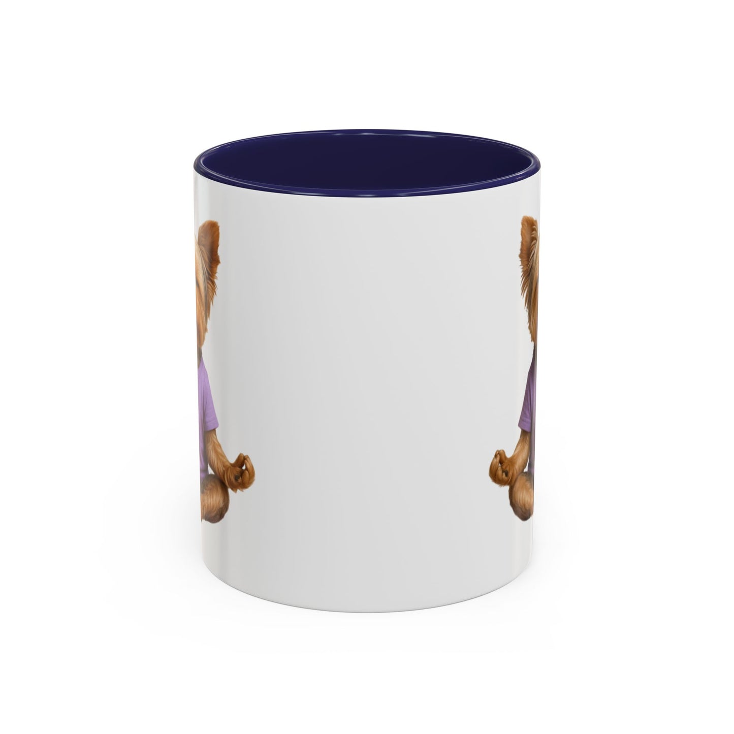 Meditating Yorkshire Terrier Mug | Accent Coffee Mug 11oz 15oz