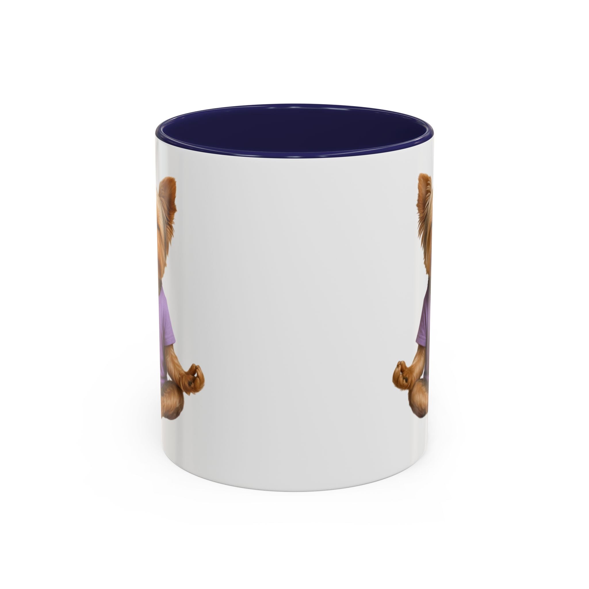 Meditating Yorkshire Terrier Mug | Accent Coffee Mug 11oz 15oz