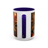 Rockstar Capybara with Guitar Mug | Color Accent Coffee Cup 11oz 15oz