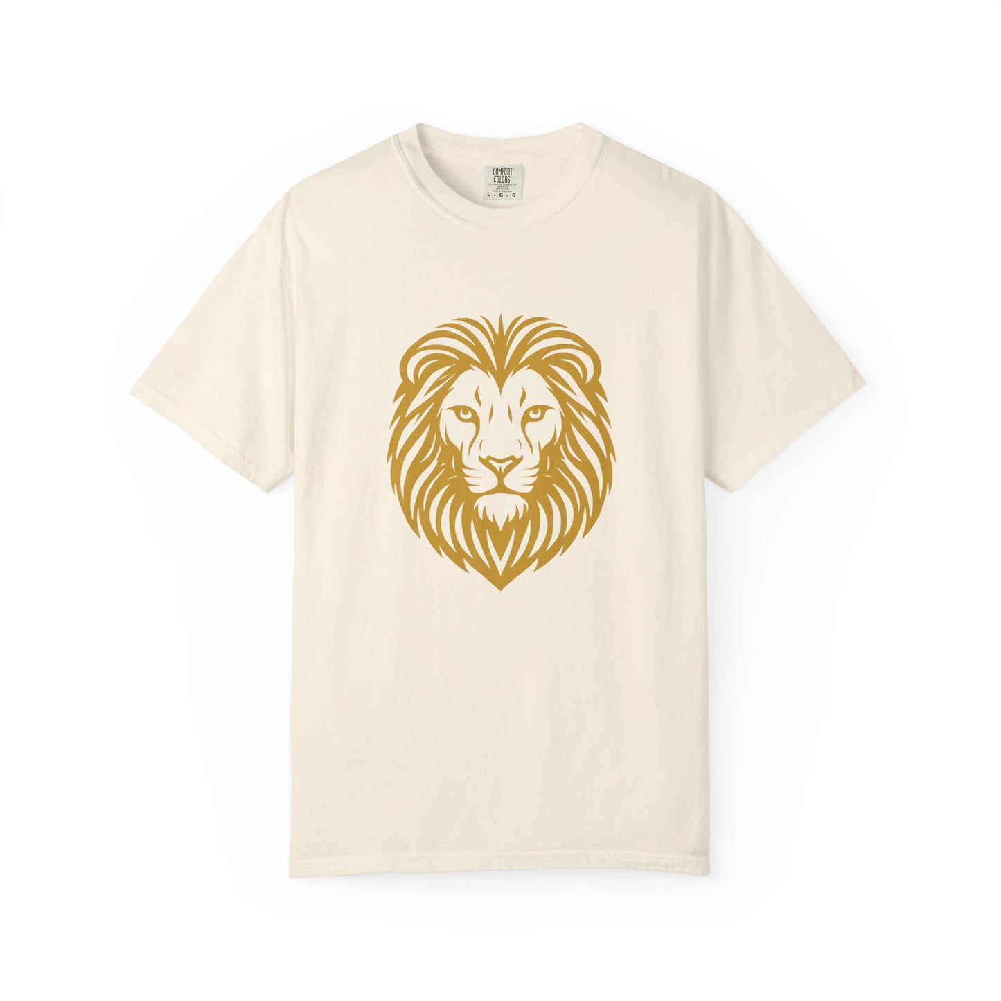 Golden Lion Head T-shirt | Minimal Animal Graphic Tee